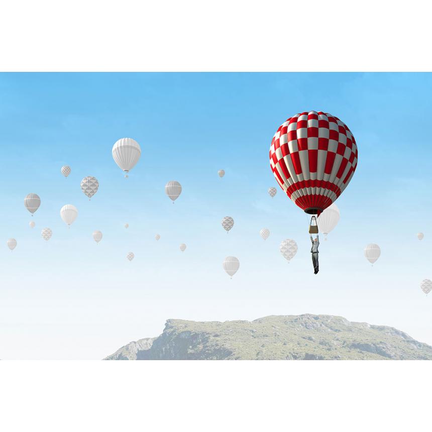 Πίνακας Αερόστατο κόκκινο - άσπρο