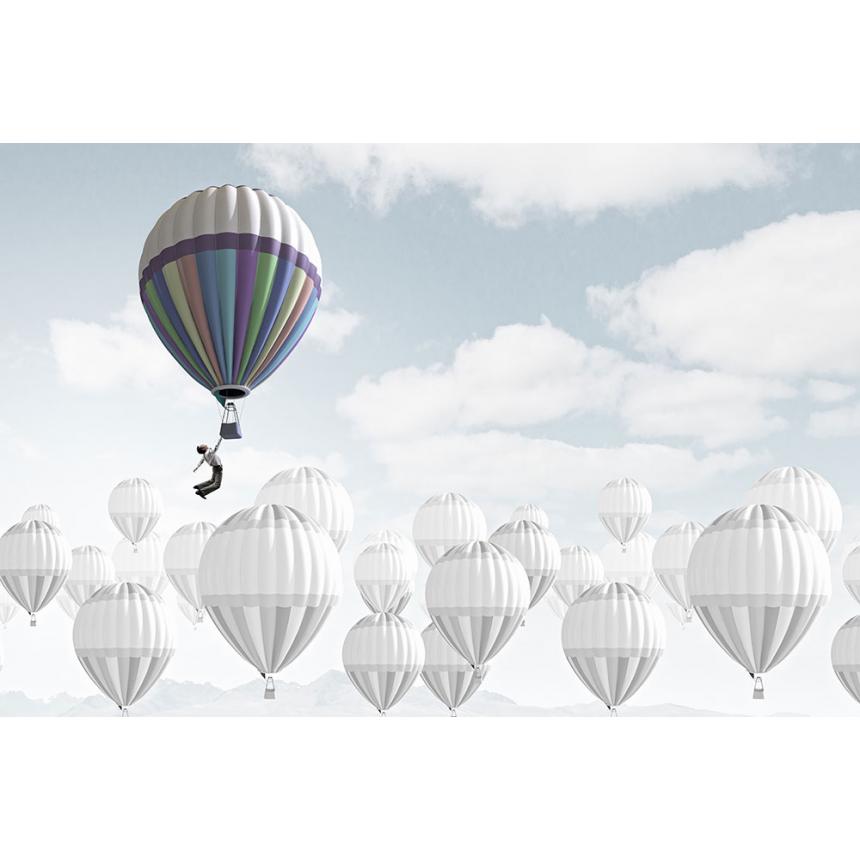 Πίνακας σε καμβά Αερόστατο πολύχρωμο