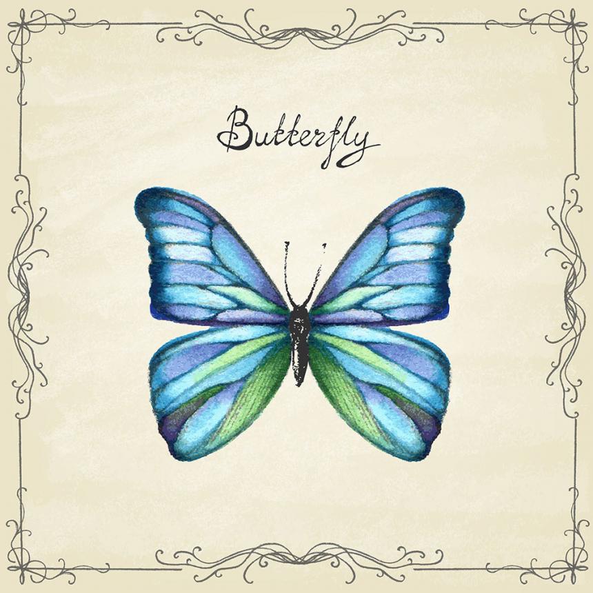 Πίνακας ζωγραφικής Γαλάζια Πεταλούδα