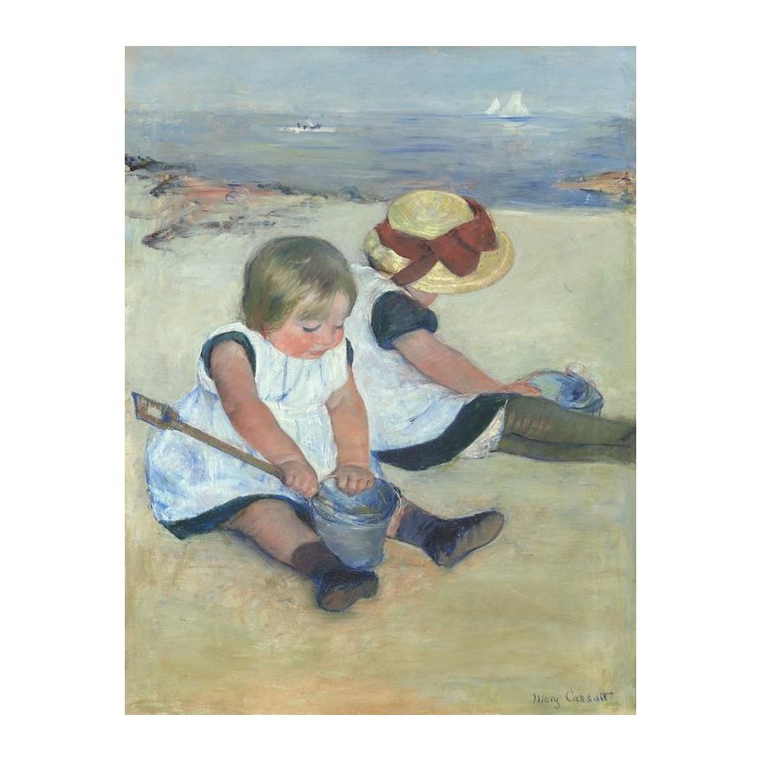 Πίνακας Παιδιά που παίζουν στην παραλία