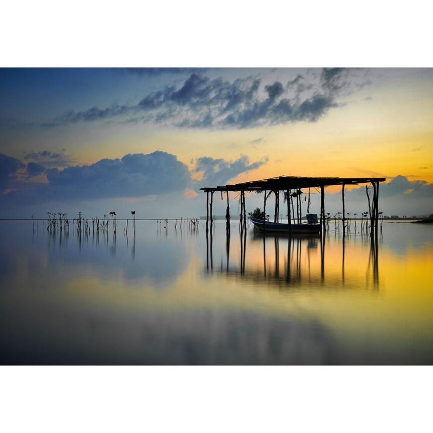 Πίνακας Ηλιοβασίλεμα στη Λίμνη