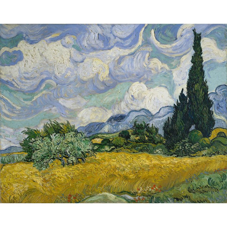 Πίνακας Van Gogh A Wheatfield with Cypresses