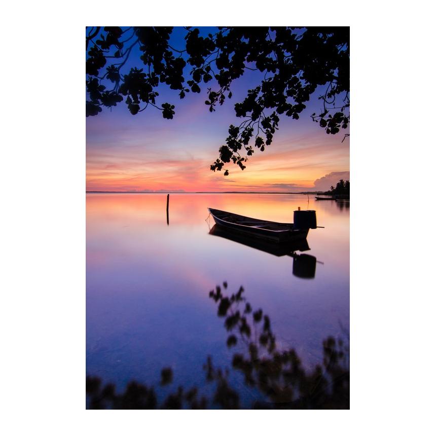 Πίνακας Βάρκα στο ηλιοβασίλεμα