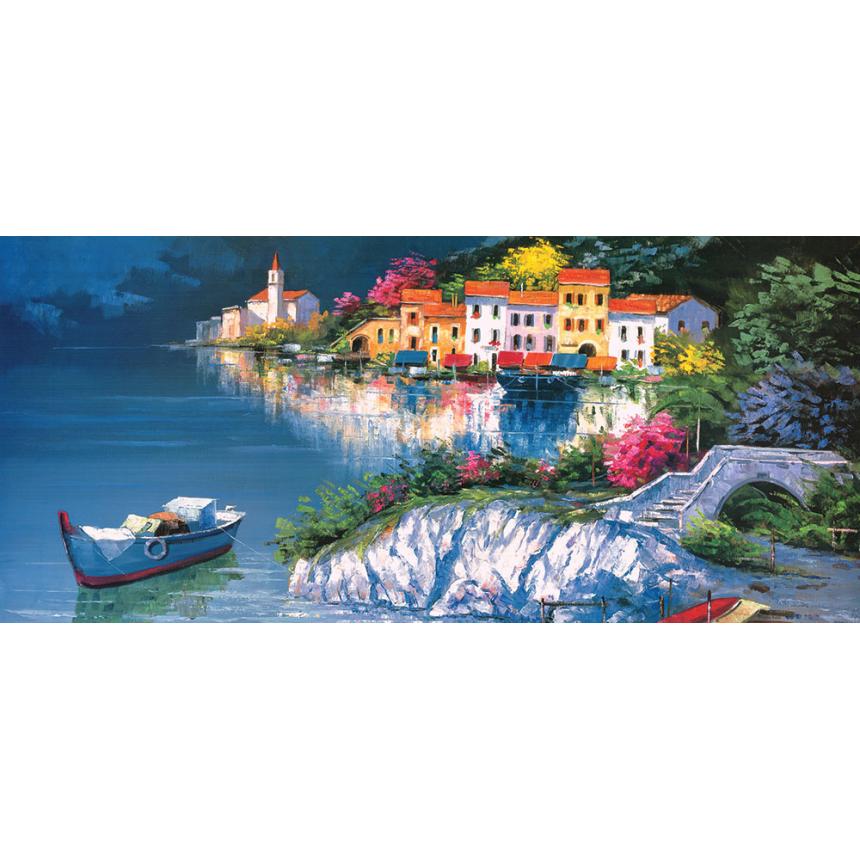 Πίνακας σε καμβά Τοπίο λίμνης