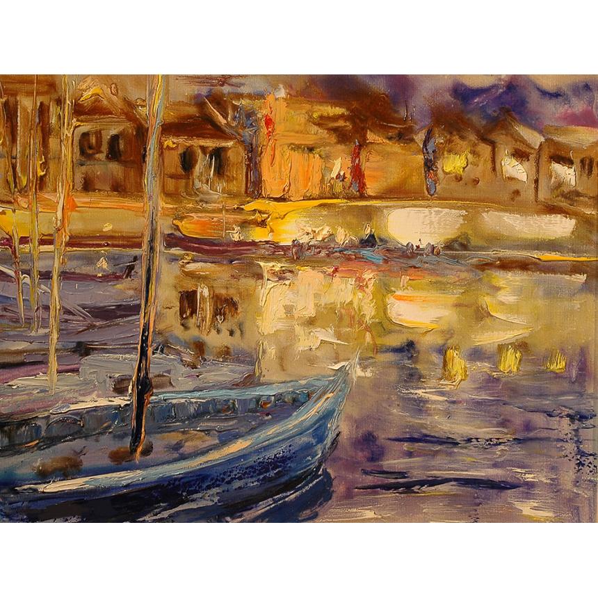 Πίνακας ζωγραφικής Λιμανάκι αφηρημένο
