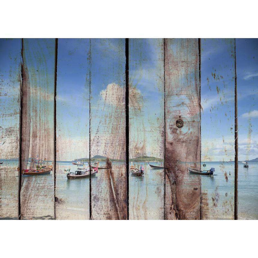 Πίνακας Θάλασσα σε ξύλο