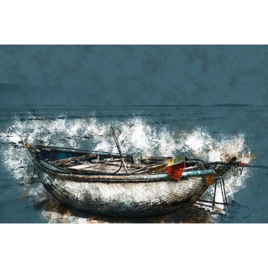 Πίνακας ζωγραφικής Λευκή βάρκα