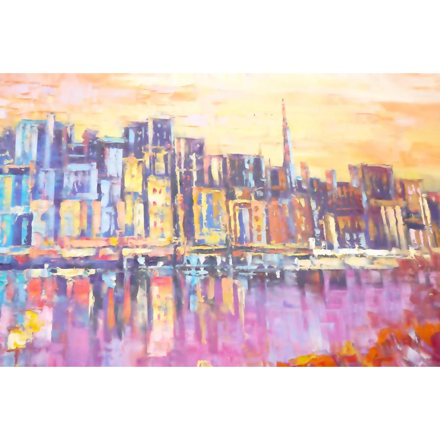 Πίνακας Abstract colorful city 