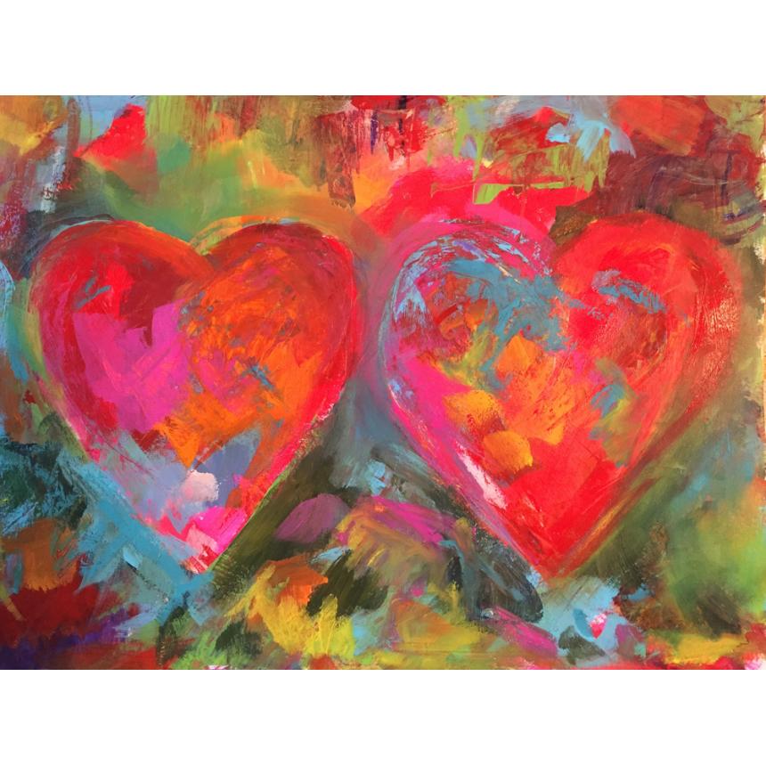 Πίνακας Κόκκινες καρδιές