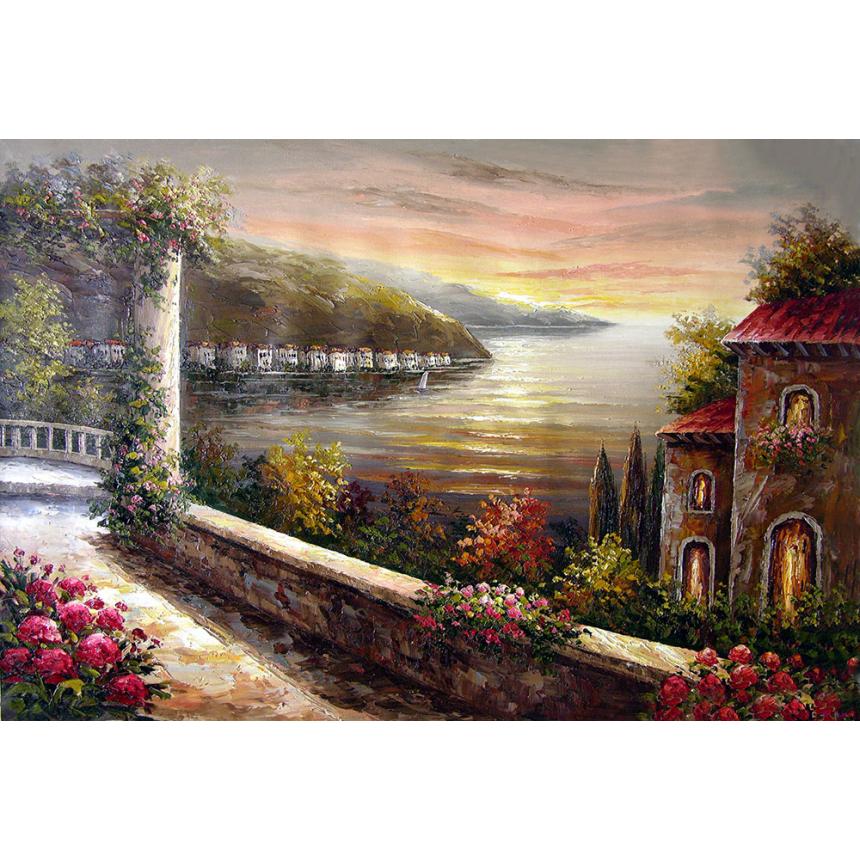 Πίνακας ζωγραφικής Μπαλκόνι με θέα