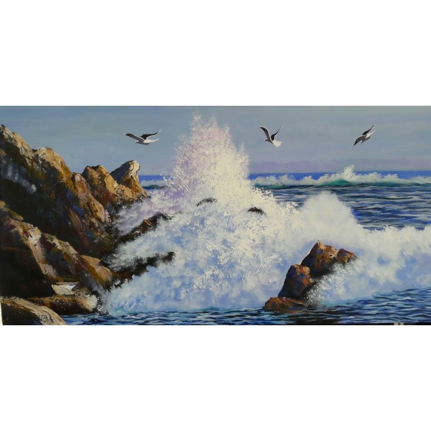 Πίνακας Κύμα στα βράχια
