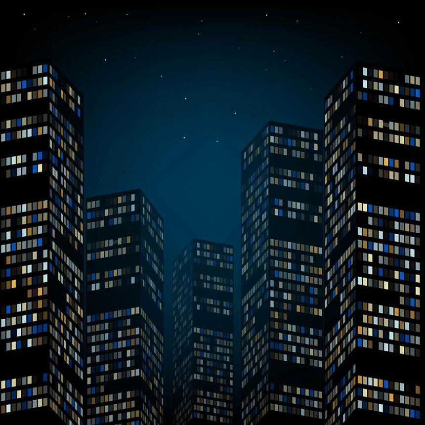 Πίνακας Παράθυρα σε ουρανοξύστες