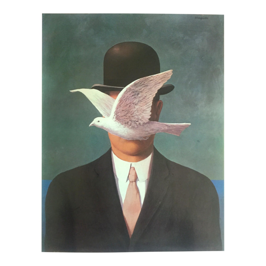 Πίνακας René Magritte 'Ανδρας με ψηλό καπέλο 1964