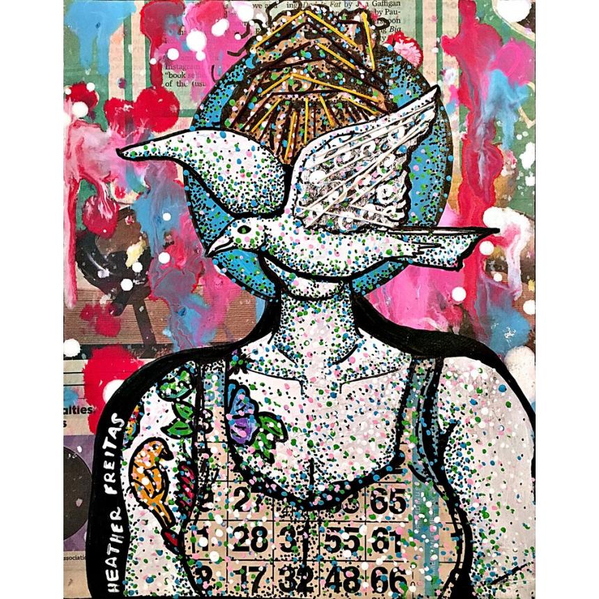 Πίνακας Γύναικα με περιστέρι