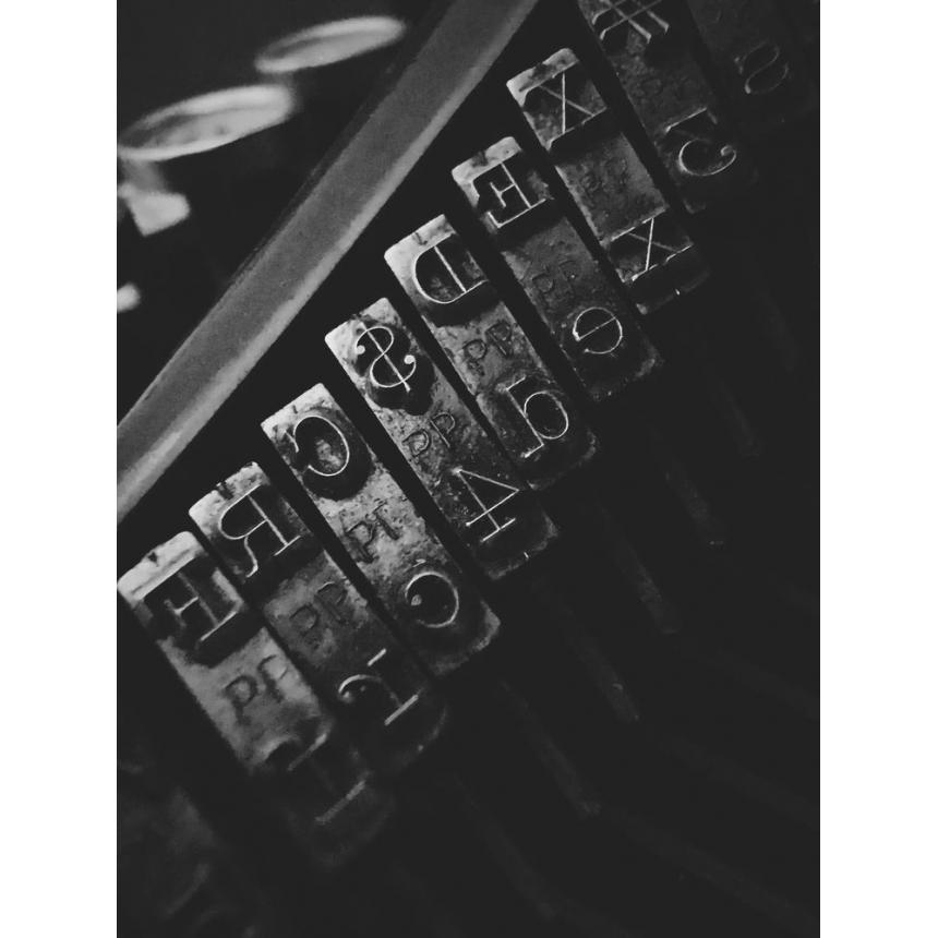 Πίνακας Γραφομηχανή Vintage BW