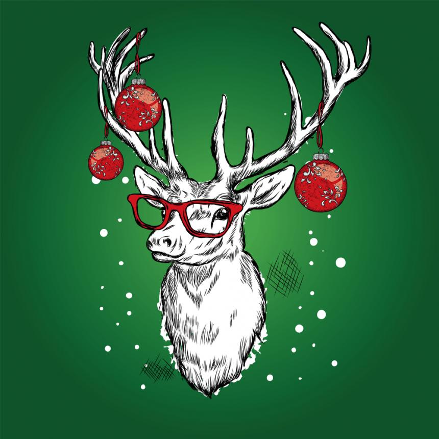 Πίνακας Τάρανδος Χριστουγέννων