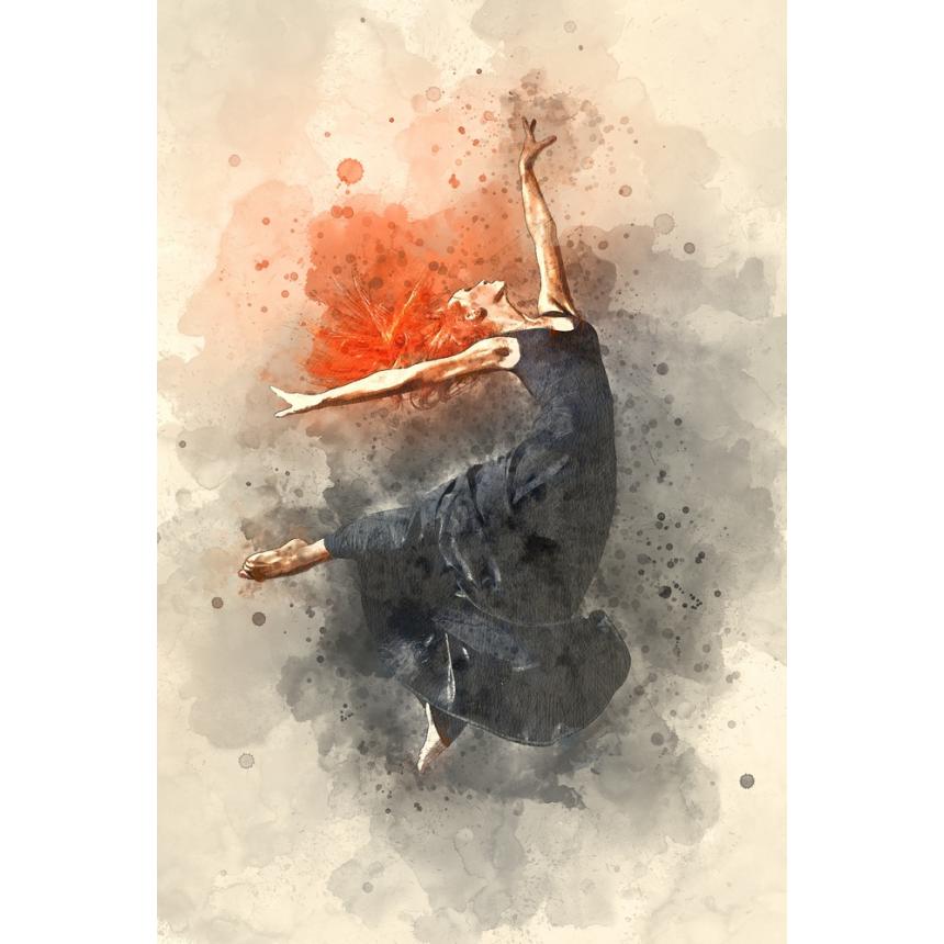 Πίνακας χορεύτρια watercolor