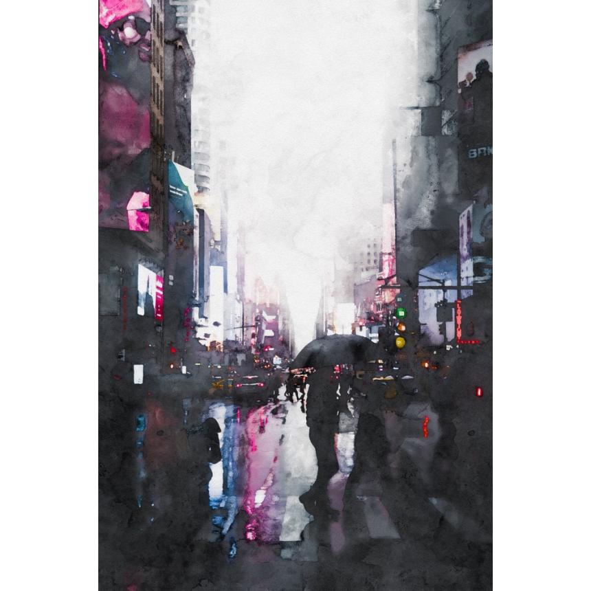 Painting watercolor rain