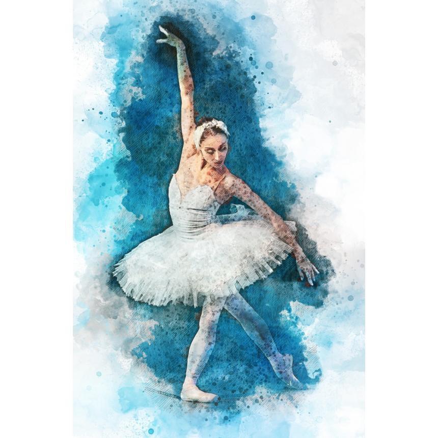 Πίνακας χορεύτρια watercolor
