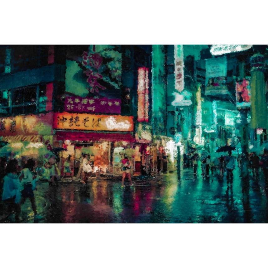 Painting watercolor city