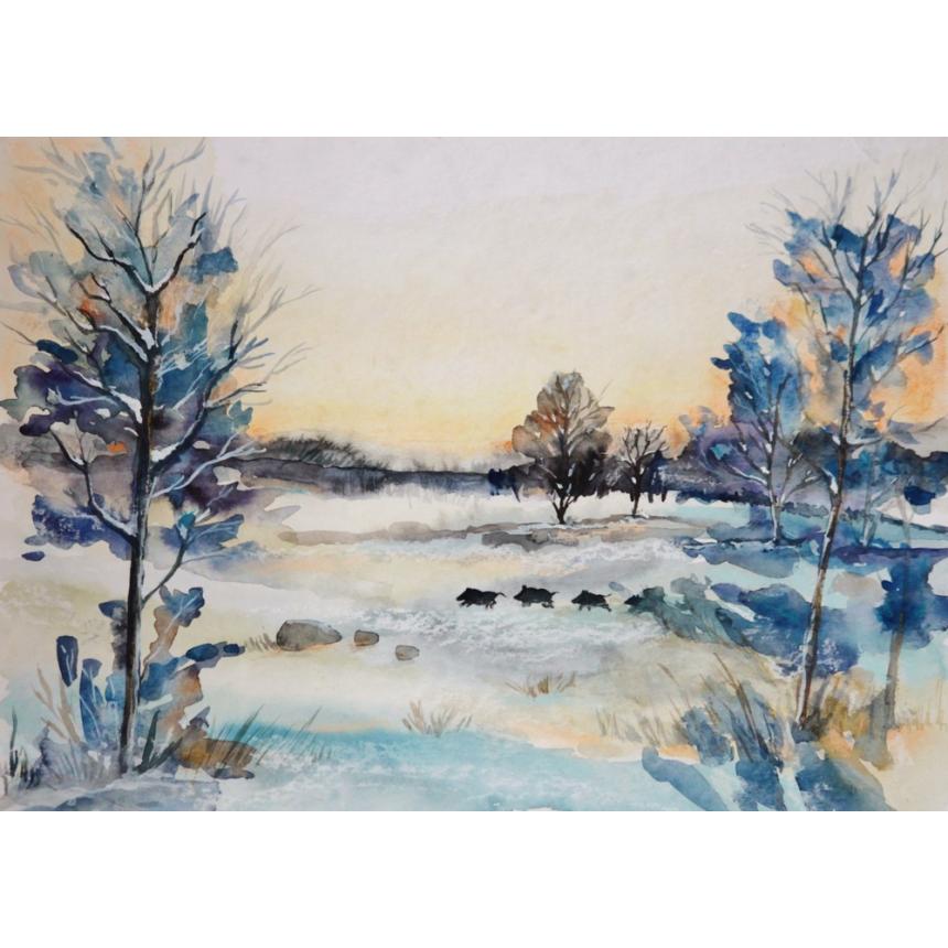 Painting "winter landscape"