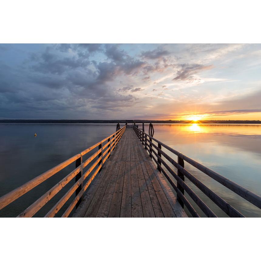 Πίνακας Ηλιοβασίλεμα στην αποβάθρα