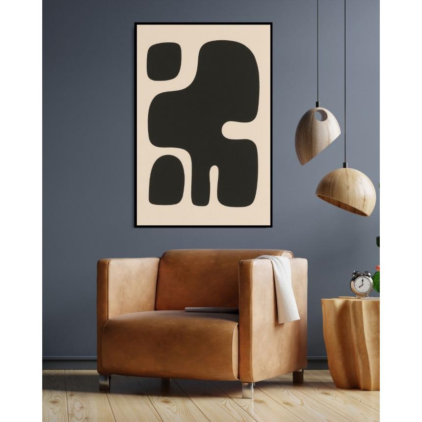 Abstract beige - black