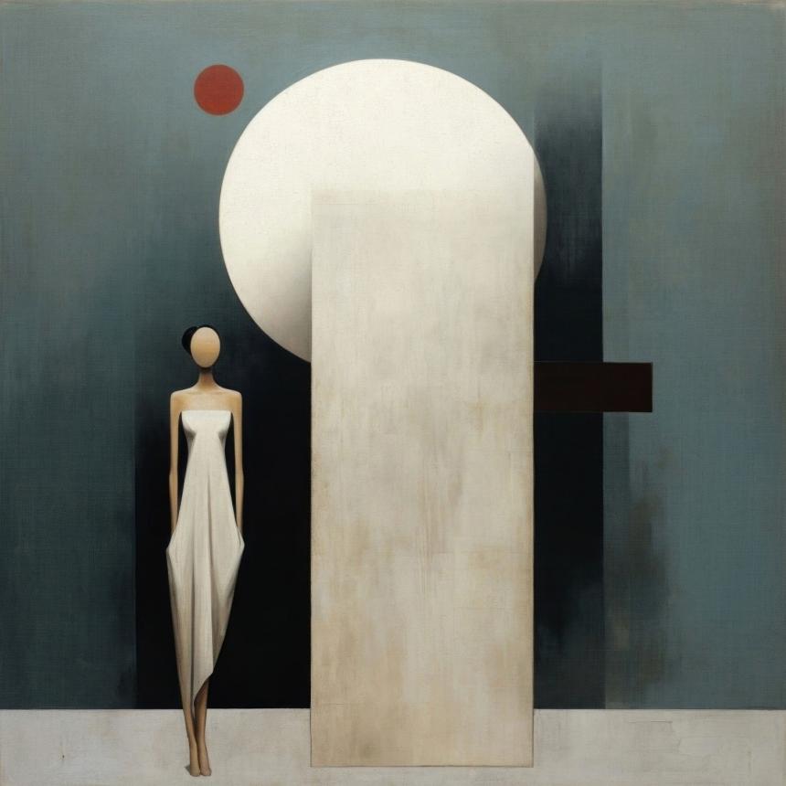 Woman in white dress