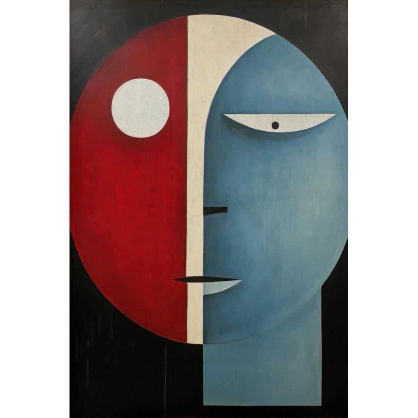 Abstract cubism face