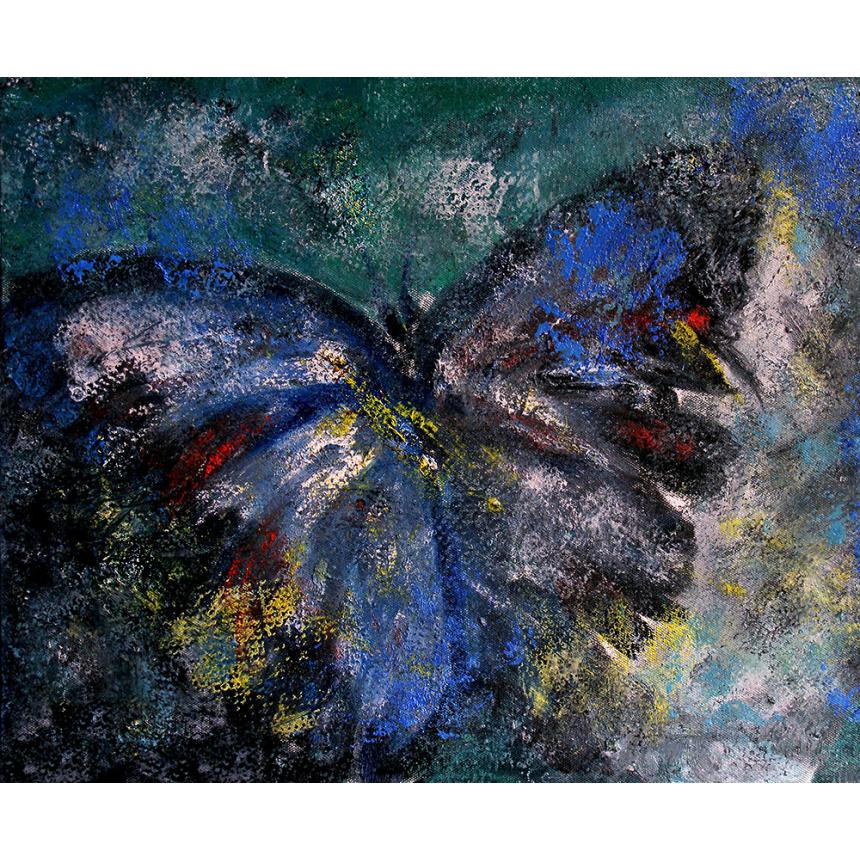 Πίνακας Πεταλούδα Abstract blue