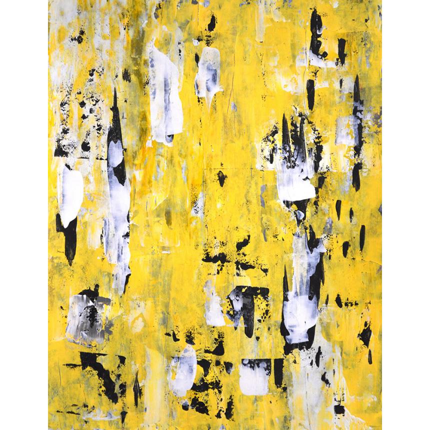 Πίνακας σε καμβά Abstract Κίτρινο