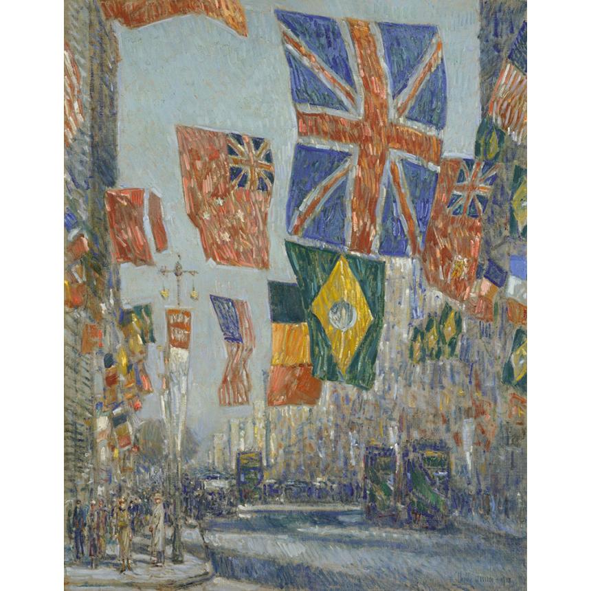 Πίνακας σε καμβά Δρόμος με σημαίες