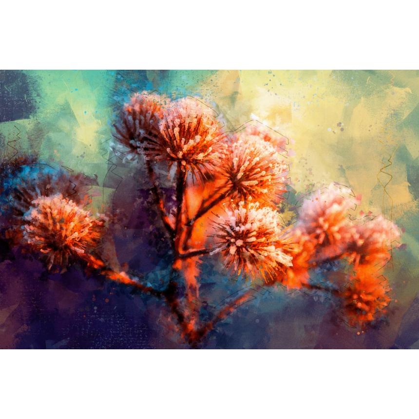 Πίνακας abstract λουλούδια