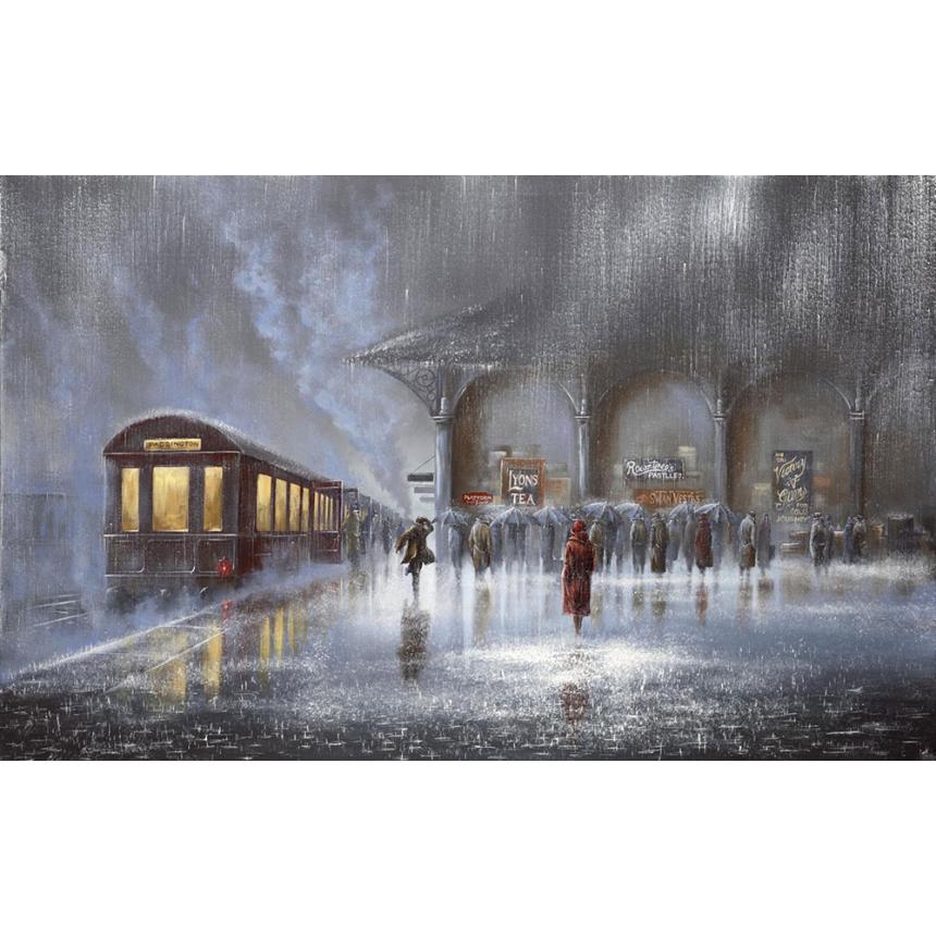 Πίνακας ζωγραφικής Βροχή στο Σταθμό