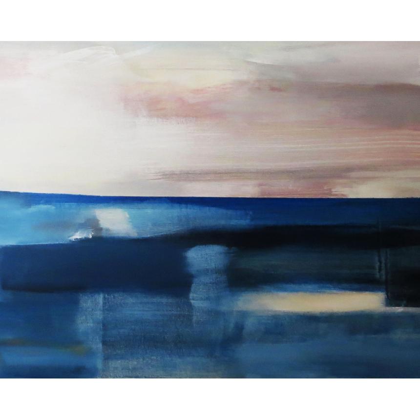 Πίνακας Abstract blu ορίζοντας σύννεφα