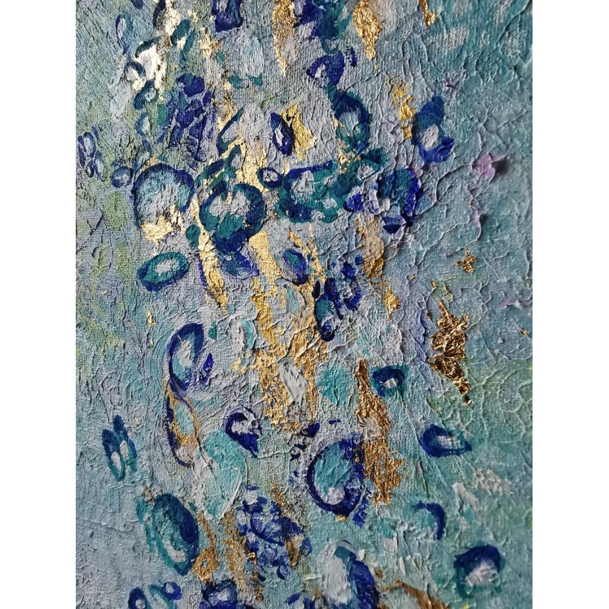 Πίνακας abstract θαλασσινά χρώματα