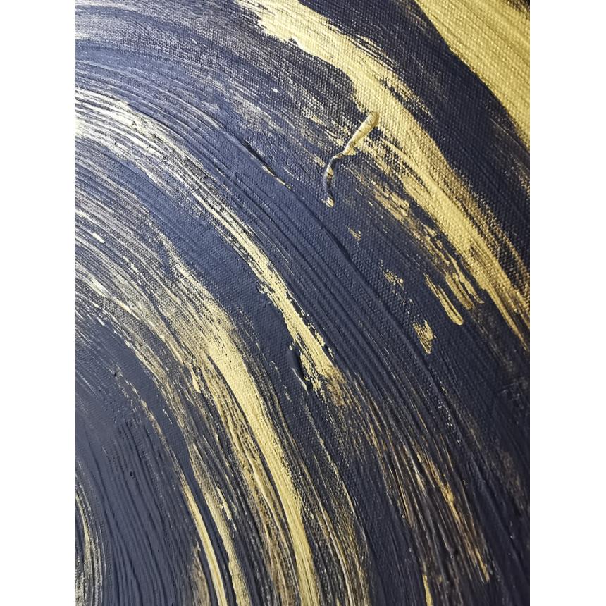 Πίνακας Abstract  χρυσοί κύκλοι