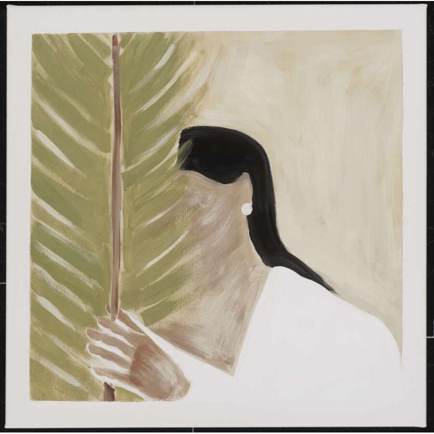 Πίνακας Κοπέλα με φοίνικα