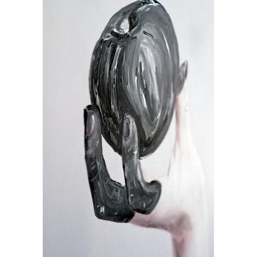 Πίνακας Μήλο - Χέρι BW