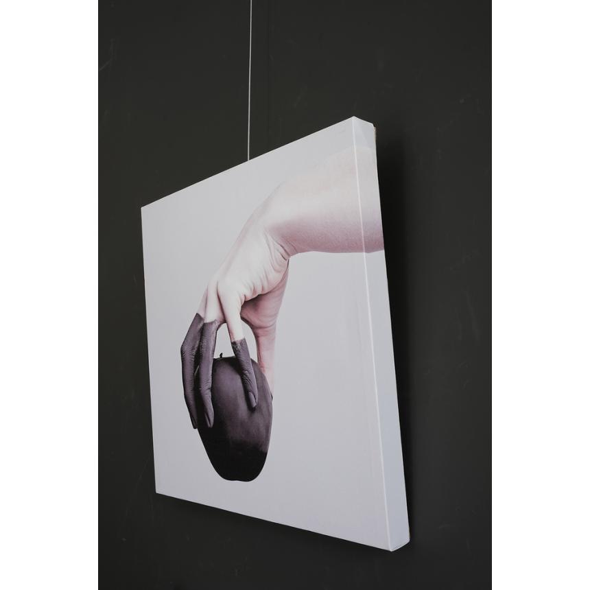 Πίνακας δίπτυχος Μήλο - Χέρι BW